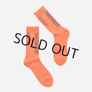 画像: TIGHTBOOTH/LABEL LOGO SOCKS（Orange）［ソックス-24秋冬］