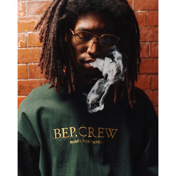 画像2: BlackEyePatch/BEP CREW LOGO L/S TEE（GREEN） (2)