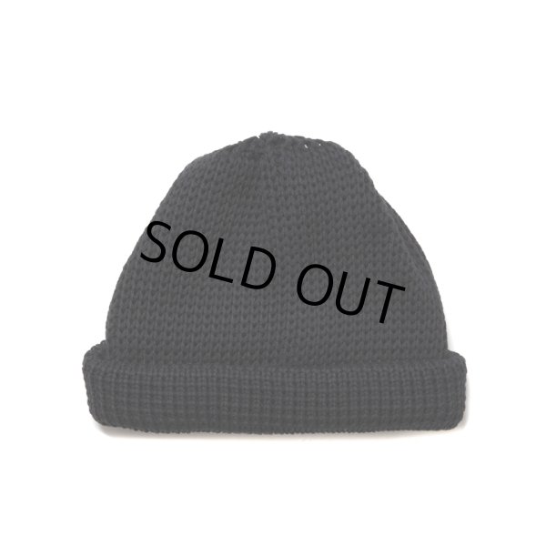 画像1: COOTIE PRODUCTIONS/Lowgauge Roll Up Beanie（Black）［ロールアップビーニー-25春夏］ (1)
