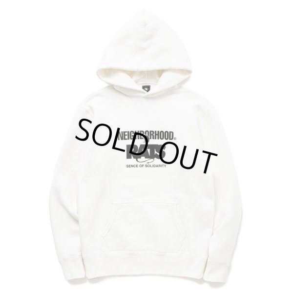 画像1: RATS/20th RATS×NEIGHBORHOOD HOODED（WHITE）［クロスネックフーディー-25春夏］ (1)