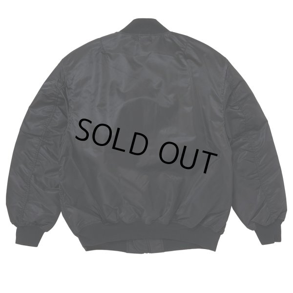 画像2: PORKCHOP/FIRE UP MA-1 JACKET（BLACK）［MA-1 JKT-24秋冬］ (2)