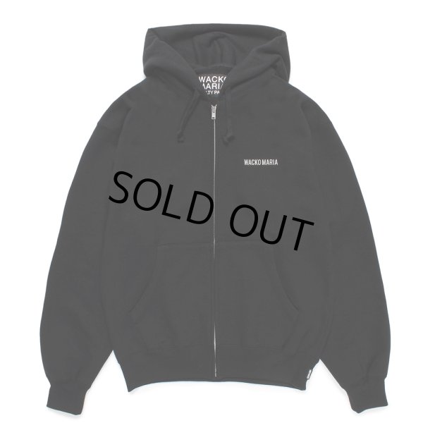 画像1: WACKO MARIA/HEAVY WEIGHT FULL ZIP HOODED SWEAT SHIRT（BLACK）［ジップアップパーカー-25春夏］ (1)