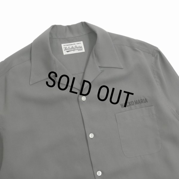 画像2: WACKO MARIA/50'S OPEN COLLAR SHIRT（GRAY）［50'Sオープンカラーシャツ-25春夏］ (2)