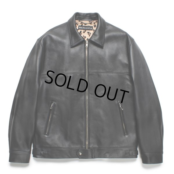 画像1: WACKO MARIA/LEATHER SINGLE RIDERS JACKET（BLACK）［レザーシングルライダースJKT-25春夏］ (1)