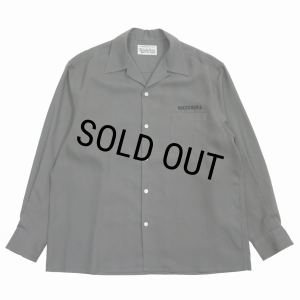 画像1: WACKO MARIA/50'S OPEN COLLAR SHIRT（GRAY）［50'Sオープンカラーシャツ-25春夏］ (1)