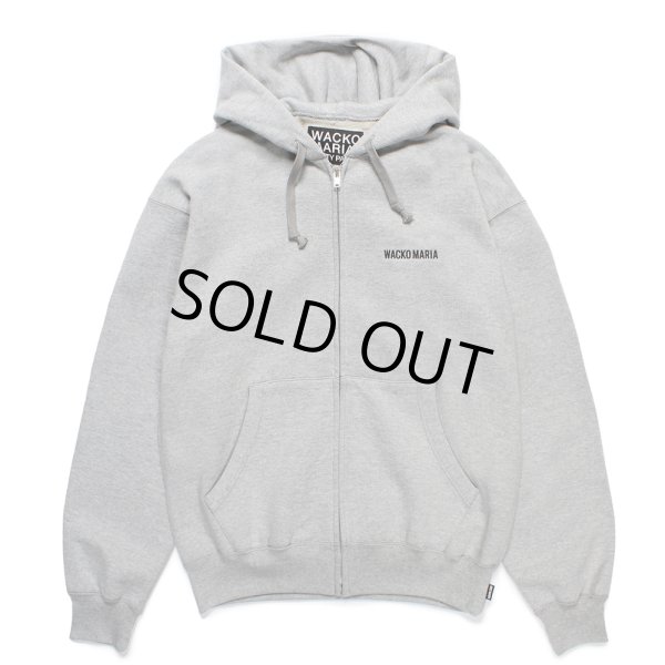 画像1: WACKO MARIA/HEAVY WEIGHT FULL ZIP HOODED SWEAT SHIRT（GRAY）［ジップアップパーカー-25春夏］ (1)