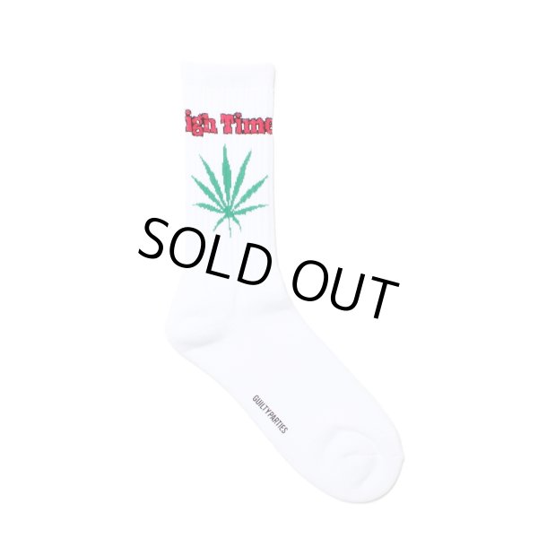 画像1: WACKO MARIA/HIGH TIMES / JACQUARD SOCKS（WHITE）［ジャガードソックス-25春夏］ (1)