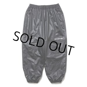 画像: COOTIE PRODUCTIONS/Damp Coated Satin Wide Track Pants（Black）［ワイドトラックパンツ-25春夏］