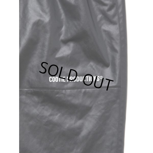 画像3: COOTIE PRODUCTIONS/Damp Coated Satin Wide Track Pants（Black）［ワイドトラックパンツ-25春夏］ (3)