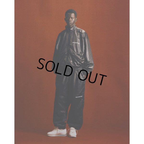 画像5: COOTIE PRODUCTIONS/Damp Coated Satin Wide Track Pants（Black）［ワイドトラックパンツ-25春夏］ (5)