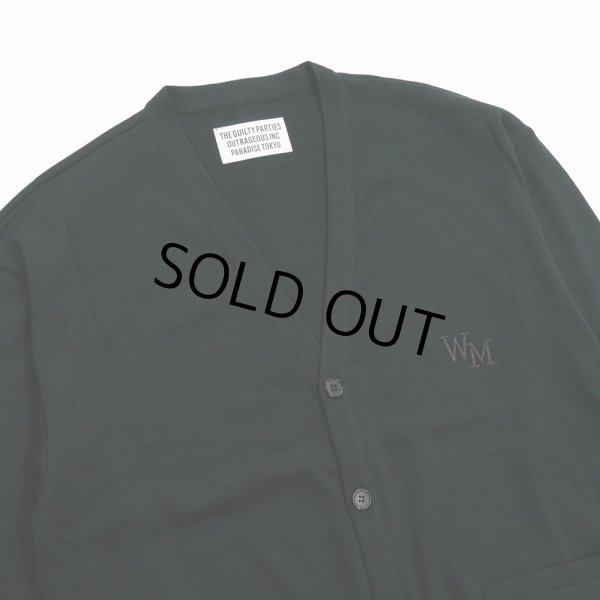 画像4: WACKO MARIA/COTTON KNIT CARDIGAN（BLACK）［コットンニットカーディガン-25春夏］ (4)