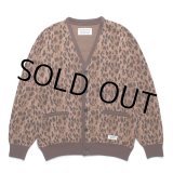 画像: WACKO MARIA/LEOPARD JACQUARD KNIT CARDIGAN（BROWN）［レオパードコットンニットカーディガン-25春夏］
