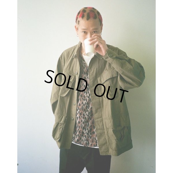 画像2: WACKO MARIA/LEOPARD HAWAIIAN SHIRT（GRAY）［レオパードハワイアンシャツ-25春夏］ (2)