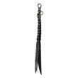 画像1: CALEE/STUDS & KNITTING LEATHER LONG KEY RING＜TYPE A＞（BLACK/BLACK）［レザーロングキーリング-25春夏］ (1)