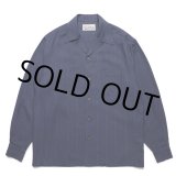 画像: WACKO MARIA/KASURI STRIPED OPEN COLLAR SHIRT（NAVY）［カスリストライプオープンカラーシャツ-25春夏］