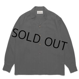 画像: WACKO MARIA/KASURI STRIPED OPEN COLLAR SHIRT（BLACK）［カスリストライプオープンカラーシャツ-25春夏］