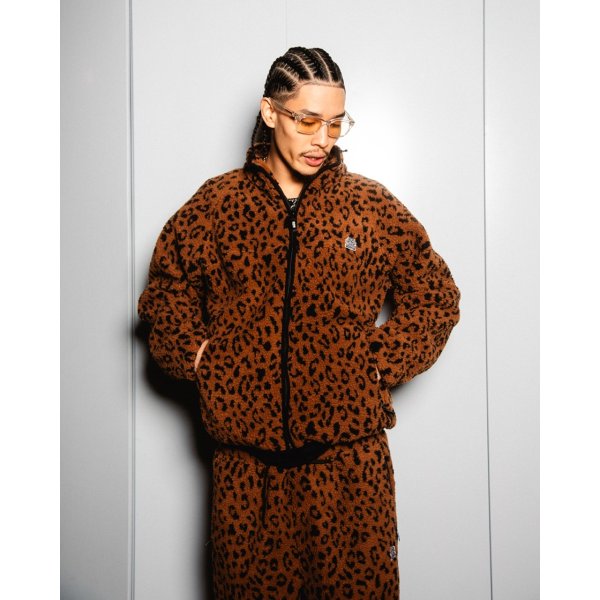 画像3: BlackEyePatch/OG LABEL LEOPARD BOA FLEECE JACKET（LEOPARD） (3)