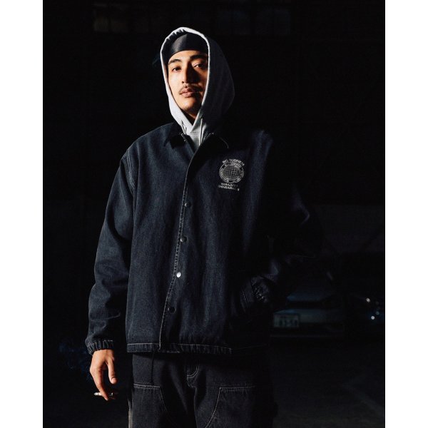 画像3: BlackEyePatch/BIG BUSINESS FLAGSHIPS DENIM COACH JACKET（BLACK） (3)