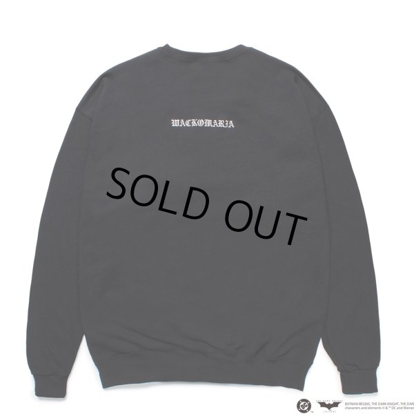 画像2: WACKO MARIA/THE DARK KNIGHT TRILOGY / SWEAT SHIRT（BLACK）［クルーネックスウェット-25春夏］ (2)