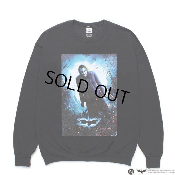 画像1: WACKO MARIA/THE DARK KNIGHT TRILOGY / SWEAT SHIRT（BLACK）［クルーネックスウェット-25春夏］ (1)