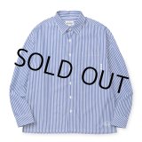画像: CALEE/STRIPE BOX L/S SH（STRIPE/B）［ストライプボックスシャツ-25春夏］