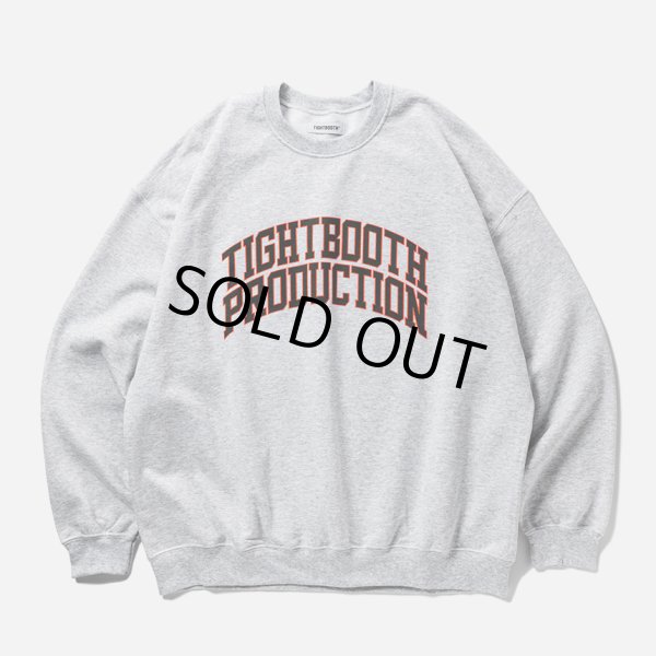 画像1: 【30％OFF】TIGHTBOOTH/COLLEGE CREW SWEAT SHIRT（Ash）［クルーネックスウェット-25春夏］ (1)