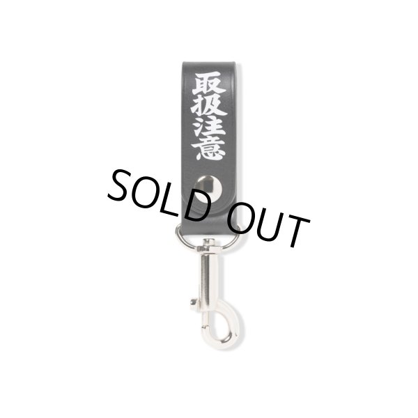 画像1: BlackEyePatch/HWC LEATHER HOOP KEYCHAIN（BLACK） (1)