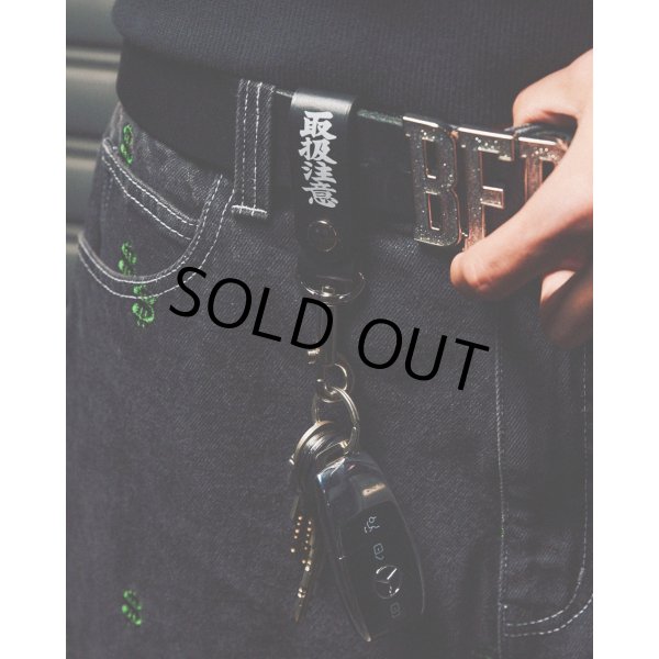画像3: BlackEyePatch/HWC LEATHER HOOP KEYCHAIN（BLACK） (3)