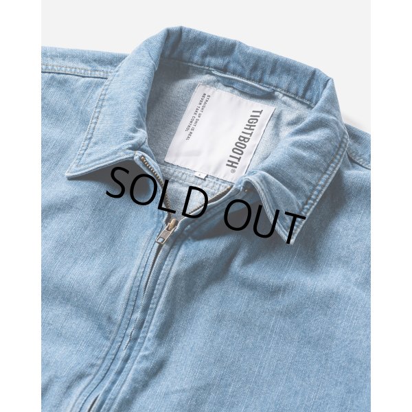 画像2: TIGHTBOOTH/DENIM DRIZZLER JACKET（Light Blue）［デニムドリズラーJKT-25春夏］ (2)
