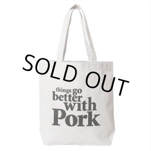 画像: PORKCHOP/THINGS GO BETTER TOTE BAG（GRAY）［トートバッグ-25春夏］