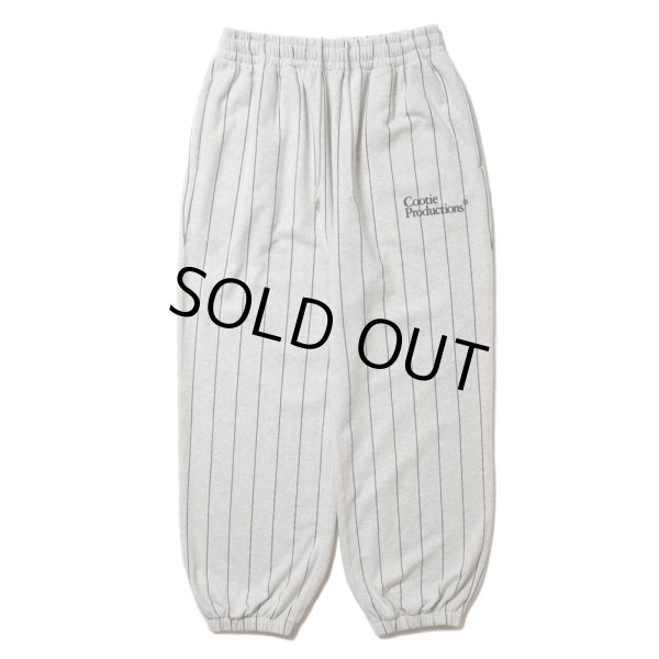 画像1: COOTIE PRODUCTIONS/Allover Print Open End Yarn Sweat Easy Pants（Oatmeal）［ストライプスウェットイージーパンツ-25春夏］ (1)