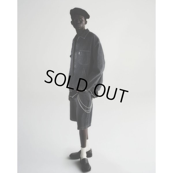 画像2: COOTIE PRODUCTIONS/Denim Zip Up Work Jacket（Black）［デニムジップワークJKT-25春夏］ (2)