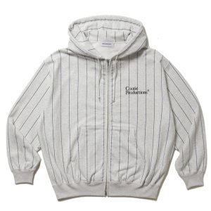 画像: COOTIE PRODUCTIONS/Allover Print Open End Yarn Sweat Zip Hoodie（Oatmeal）［ストライプスウェットジップフーディー-25春夏］