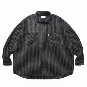 画像: COOTIE PRODUCTIONS/Amundsen Check Oversized L/S Shirts（Black）［チェックオーバーサイズシャツ-25春夏］