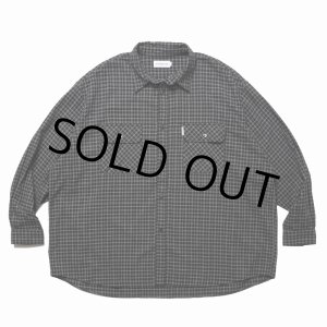 画像: COOTIE PRODUCTIONS/Amundsen Check Oversized L/S Shirts（Black）［チェックオーバーサイズシャツ-25春夏］