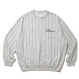 画像: COOTIE PRODUCTIONS/Allover Print Open End Yarn Sweat Crew（Oatmeal）［ストライプスウェットクルー-25春夏］