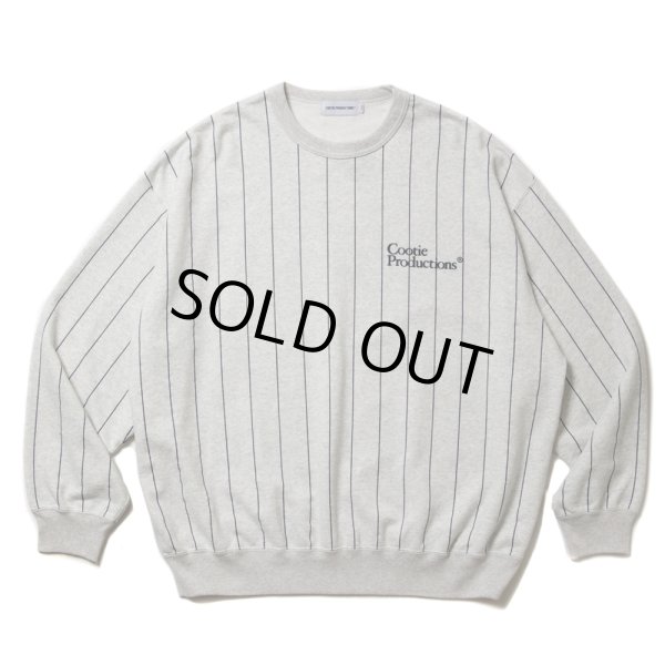 画像1: COOTIE PRODUCTIONS/Allover Print Open End Yarn Sweat Crew（Oatmeal）［ストライプスウェットクルー-25春夏］ (1)