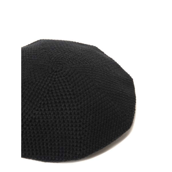 画像2: COOTIE PRODUCTIONS/Crochet Knit Beret（Black）［ニットベレー-25春夏］ (2)