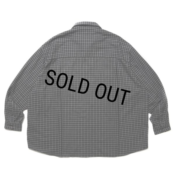画像2: COOTIE PRODUCTIONS/Amundsen Check Oversized L/S Shirts（Black）［チェックオーバーサイズシャツ-25春夏］ (2)