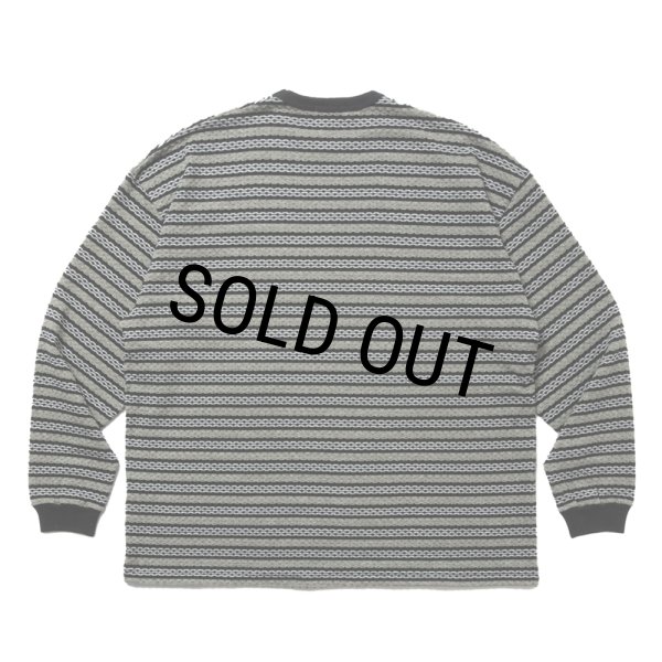 画像2: COOTIE PRODUCTIONS/Jacquard Border L/S Tee（Black）［ジャガードボーダー長袖T-25春夏］ (2)