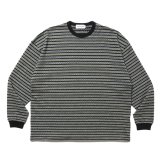 画像: COOTIE PRODUCTIONS/Jacquard Border L/S Tee（Black）［ジャガードボーダー長袖T-25春夏］