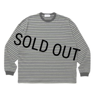 画像: COOTIE PRODUCTIONS/Jacquard Border L/S Tee（Black）［ジャガードボーダー長袖T-25春夏］