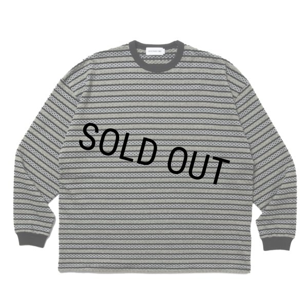 画像1: COOTIE PRODUCTIONS/Jacquard Border L/S Tee（Black）［ジャガードボーダー長袖T-25春夏］ (1)