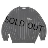 画像: COOTIE PRODUCTIONS/Allover Print Open End Yarn Sweat Crew（Black）［ストライプスウェットクルー-25春夏］