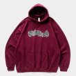 画像1: TIGHTBOOTH/3D LOGO HOODED SWEAT SHIRT（Burgundy）［プルオーバーパーカー-25春夏］ (1)