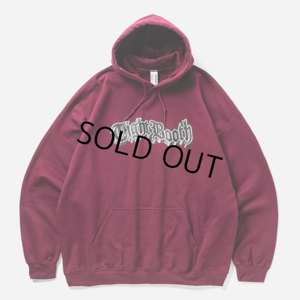 画像1: TIGHTBOOTH/3D LOGO HOODED SWEAT SHIRT（Burgundy）［プルオーバーパーカー-25春夏］ (1)