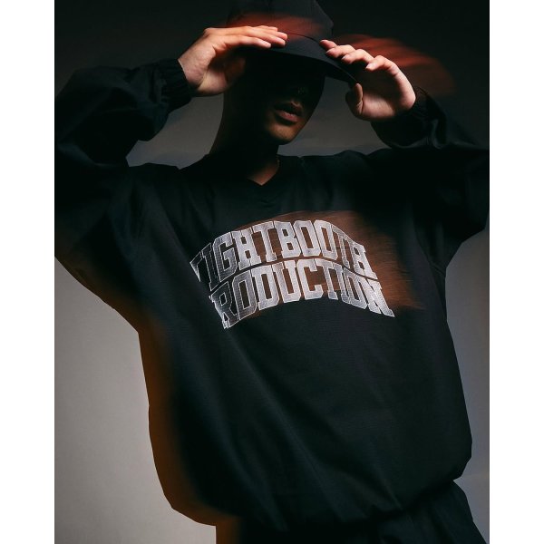 画像3: TIGHTBOOTH/COLLEGE WIND SHIRT（Black）［ウィンドシャツ-25春夏］ (3)