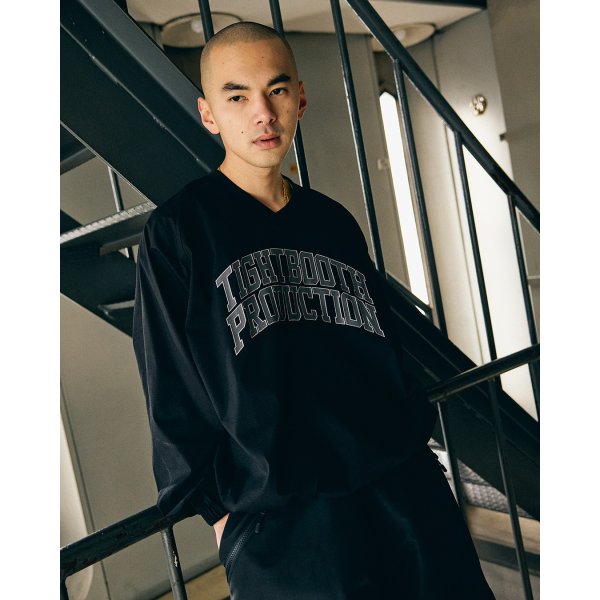 画像5: TIGHTBOOTH/COLLEGE WIND SHIRT（Black）［ウィンドシャツ-25春夏］ (5)
