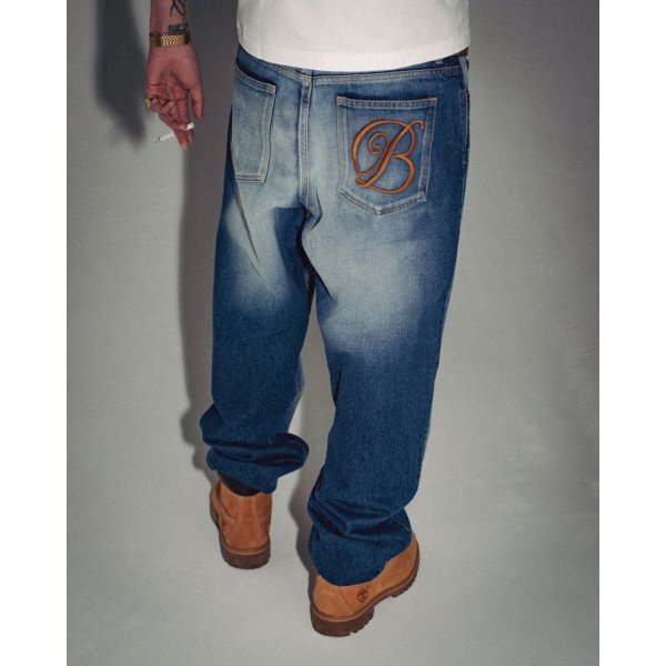 画像3: BlackEyePatch/B EMBLEM BAGGY JEANS（INDIGO） (3)