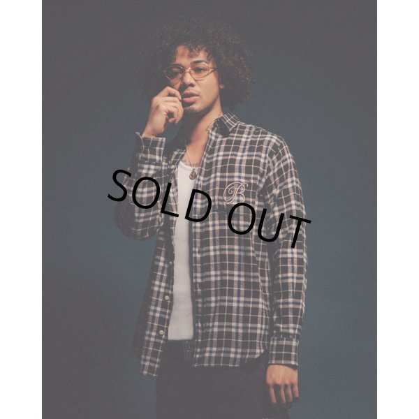 画像3: BlackEyePatch/B EMBLEM FLANNEL SHIRT（MULTI） (3)